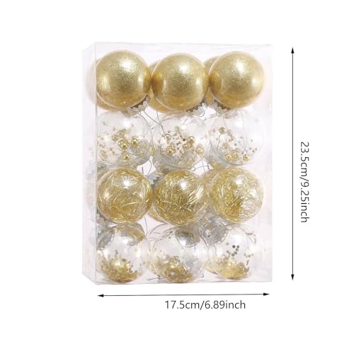 Boules de Noël Incassables d'Exception Or Clair Déco Anniversaire