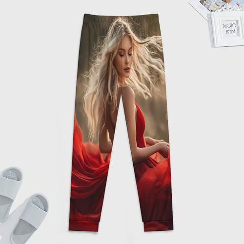 Beautiful Woman Men's Pajamas Pants Lightweight Sleep Lounge Pant Pjs Bottoms Casual Sleepwear4