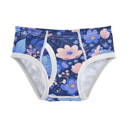 KLL Abstract Floral Pattern Flowers Toddler Boys' Pure Cotton Underwear Breathable Undies