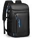 Capolo Cooler Backpack Insulated Waterproof for Women Men, Leak Proof Backpack Coolers Thermal Bag Soft Travel Cooler Bag Ice Chest Lunch Back Pack for Camping Picnic(Deep Black Leather,36 Cans)