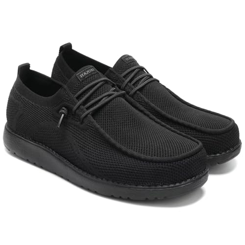 Image of 1TAZERO Men's Extra Wide Slip-On Shoes Loafers Orthopedic Diabetic Shoes for Swollen Feet Comfortable Walking with Arch Support for Plantar Fasciitis