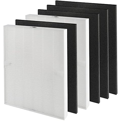 C545 True HEPA Filter Replacement for Winix C545 Filter S Air Purifier P150, B151 Filter, Compare to Part #1712-0096-00, 2 Pack H13 HEPA Filters & 4 Pack Carbon Prefilters Cover