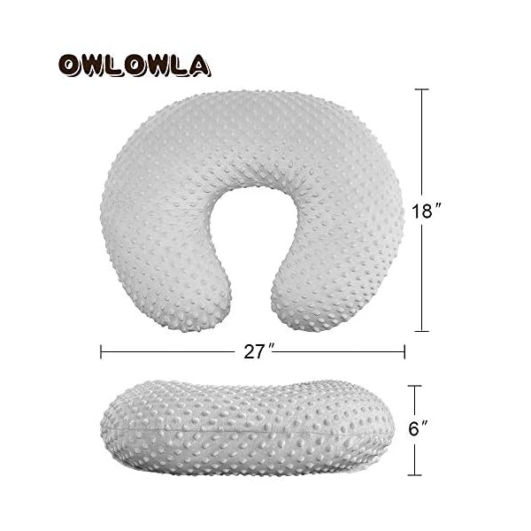 Owlowla Minky Stillkissenbezug, Stillkissen, Schonbezug, passend für Stillkissen, für Jungen, Mädchen (Blush Pink) – Bild 7