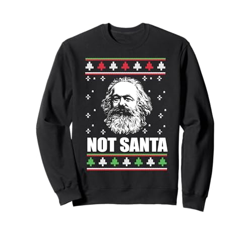 NICHT SANTA Karl Marx Hässlicher Weihnachtspullover Xmas Meme Sweatshirt