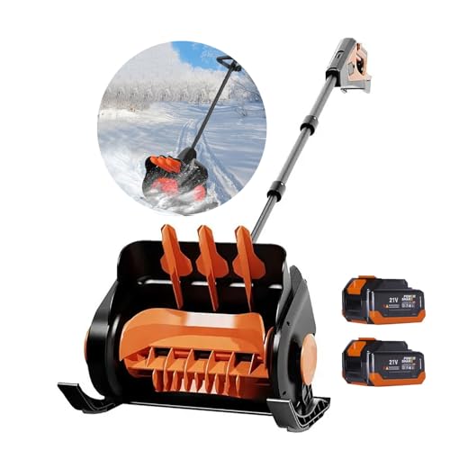 dosiwlatever Spazzaneve Elettrico Senza Fili 21V, Pala Neve elettrica con Manico Regolabile, Larghezza 41 cm, spazzaneve Silenzioso per vialetti, passaggi e terrazze