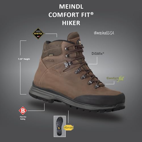 Meindl Men's Comfort-Fit 7-inch Hiker | Gore-Tex Waterproof Hiking Boots | Wide Toe Box2