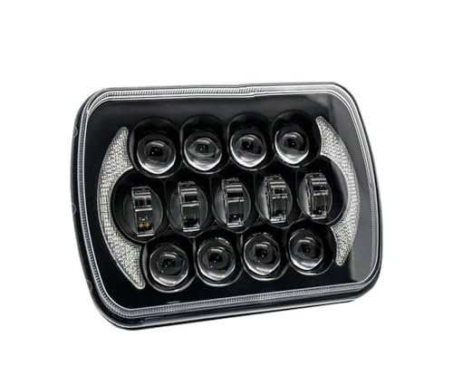 Phare LED carré 7x6 pour Cherokee XJ et Wrangler YJ avec halo