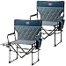 TIMBER RIDGE Aluminum Camping Directors Chair with Side Table Pocket, Portable Folding Heavy Duty Lawn Chair for Fishing Trip Picnic Concert Outdoor 400lbs, Navy 2 Pack