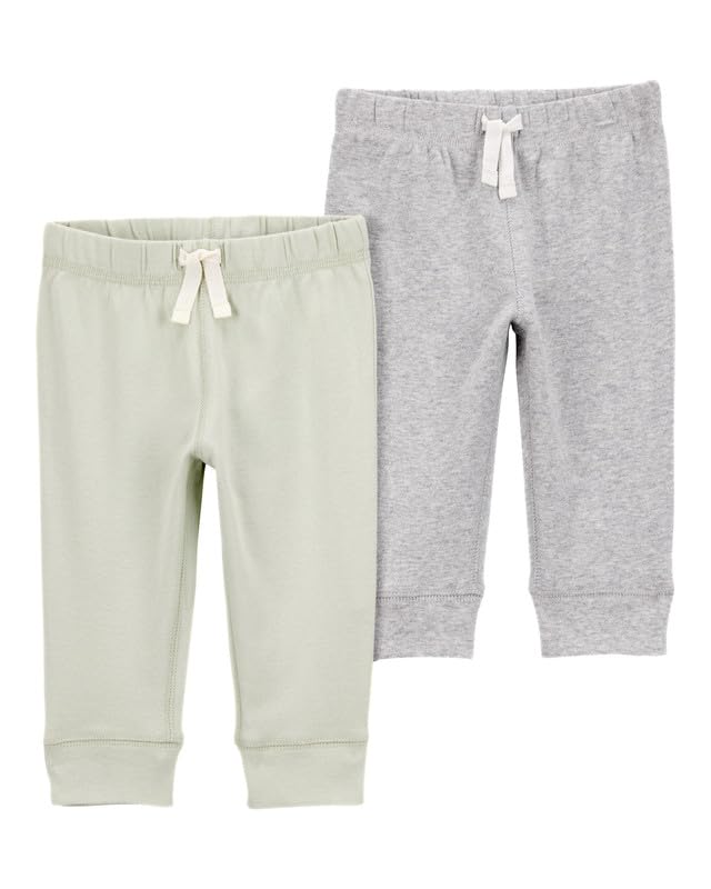 Baby Boy & Baby Girl 2-Pack Jogger Pants | Soft Cotton Pull-On Pants | Comfortable Everyday Wear-image-3