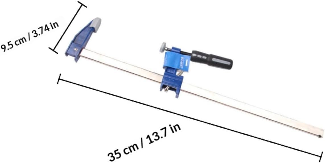 SHERCHPRY F Clip Woodworking Bar Clamp 10-inch Heavy Duty F Clamp Blue for Woodworking and Panel Handling