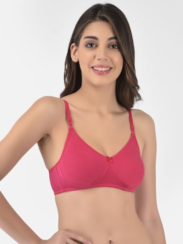 Image of Softline Women's Cotton Rich Wire-Free Non-Padded Encircled Support Bra Combo | Seamless, Breathable & Soft Fabric | Full Coverage & Everyday Comfort (Pack of 2)