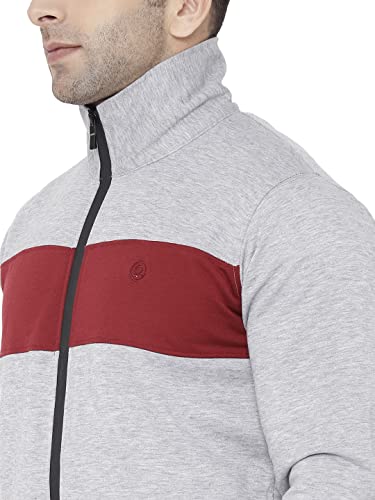 Image of CHKOKKO Fleece Men Winter Sports Running Zipper Collared Neck Stylish Jacket