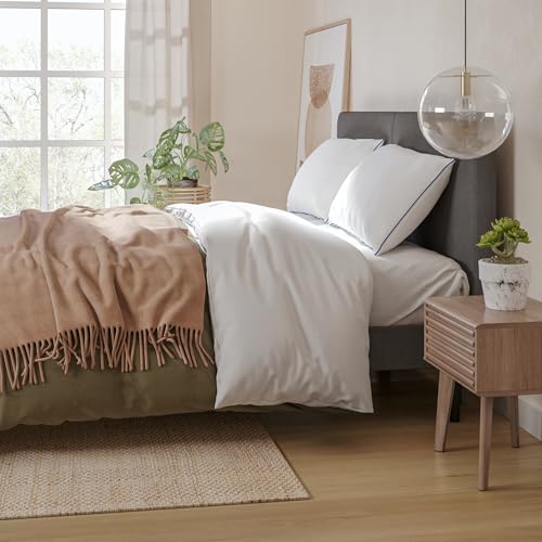 Emma Classic Flauschkissen 80x80 – Ovales Mikrofaser Kopfkissen, verstellbar, maschinenwaschbar & ergonomisch, weich & für individuell anpassbaren Schlafkomfort