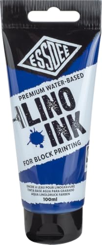 Bloc d'encre d'impression de qualité supérieure Essdee (Bleu Brillant 100 ML).