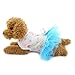 Ranphy Small Dog/Cat Party Skirts with Bow tie Princess Tutu Dress Polka Pet Clothes Blue S