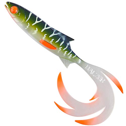 Balzer Gummifisch Shirasu Reptile Shad - UV Pike, 19cm / 26g, 1 Stück
