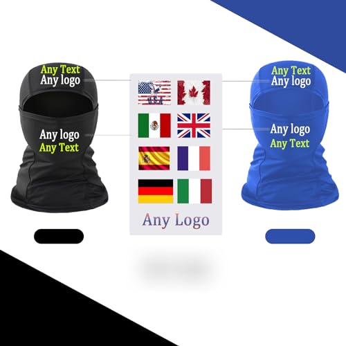 Máscara de esquí personalizada para hombres y mujeres, balaclava infantil para ciclismo y motocicleta con nombre o logo personalizado miniatura 2