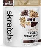 Skratch Labs Recovery Drink Mix - Oat Milk Latte - Post Workout Powder - Complete Plant Protein and Probiotics - 56mg of Caffeine from Coffee - 12 Servings - Gluten Free, Kosher, Non-GMO