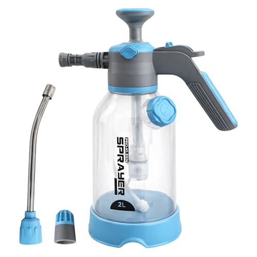 Pro-Kleen 2L Hand Pump Sprayer Snow Foam Spray Bottle with 3 Adjustable Nozzles for Car Wash Valeting Garden Plants Patio Home and Outdoor Cleaning