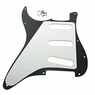 Dopro Northwest Guitars Pickguard 11 trous pour guitare Stratocaster Fender Jimi Hendrix Stratocaster Noir nacré - Les Beatles, Paul McCartney, John Lennon, RIngo Starr, George Harrison Dopro Northwest Guitars Pickguard 11 trous pour guitare Stratocaster Fender Jimi Hendrix Stratocaster Noir nacré – Image 2