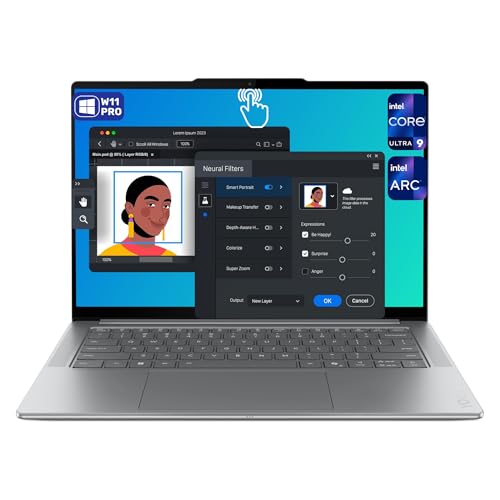 Lenovo Yoga Pro 7i Aura Edition AI Ordinateur portable, Intel Core Ultra 9 285H, 32 Go LPDDR5 RAM, 2 To PCIe SSD 14,5