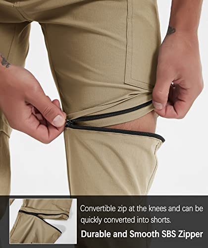 Image of Men's Hiking Pants Convertible Zip Off Lightweight Waterproof Quick Dry Outdoor Fishing Travel Safari Camping