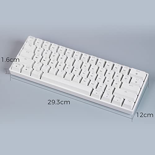 Image of EPOMAKER SKYLOONG GK61 SK61 61 Keys Hot Swappable 60% Mechanical Keyboard with RGB Backlit, Doubleshot ABS Keycaps, Dustproof for Win /Mac /Gamers（Gateron Optical Red, White