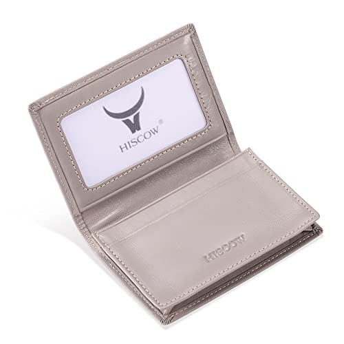 Image of HISCOW Business Card Holder with Large Compartment - Full Grain Leather