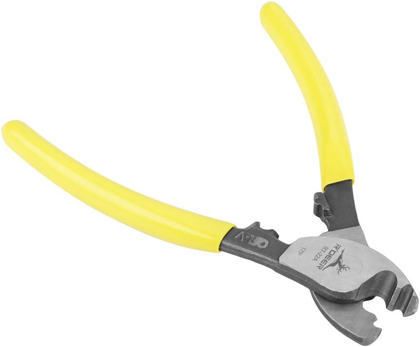 Wire Cutters Stripper, RT-22 6” Cable Wire Stripper Chrome Vanadium Steel Electric Wire Cutting Pliers Coaxial Wire Cable Cutter