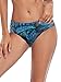 Ocean Blues Women's Blue Leaf Strappy Bikini Bottom Basic Bathing Suit Medium