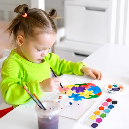 RMIVEGLIA Aquarellfarben Set, Wasserfarben kinder, 12 Farben mit einen Pinsel. Ideal für kreative Projekte für Kinder und Künstler.