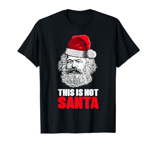 Karl Marx con sombrero de Santa Esto no es Santa Camiseta