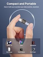 JSAUX USB Datenblocker & USB C Datenblocker, Nur Laden, 4er-Pack, Grau | Datenblocker für öffentliches Laden, Juice-Jacking-Schutz, reisefertig – Ansicht 7