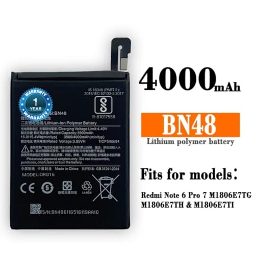 Image of Original BN48 Battery for Redmi Note 6 pro M1806E7TG / M1806E7TH / M1806E7TI Battery with 1 Year Warranty** (SEP468)