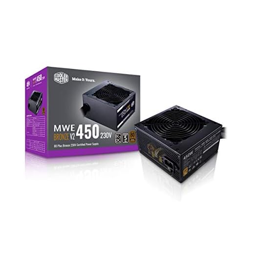 Cooler Master MWE 450 Bronze V2 Power Supply - Non-Modular | 80 Plus Bronze Certified | 120mm HDB Fan | DC-to-DC Circuit Design | ATX 2.52 Version | 450 Watt