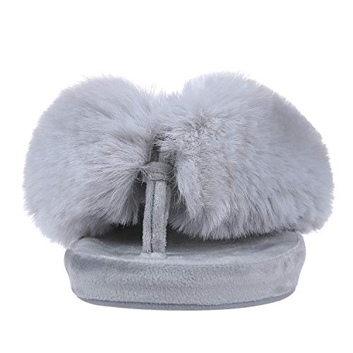 Shevalues Memory Foam Flip Flop Slippers For Women Arch Support Faux Fur Orthopedic Thong Slippers thumb #2