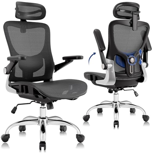 Ergonomic Office Chair，Mesh Seat Cushion with 3D Armrests and 3D