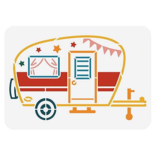 BENECREAT Camping Reusable Drawing Stencils