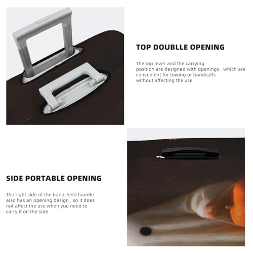 Ghost Carrying Orange Pumpkin Elastic Travel Luggage Covers Dustproof Scratch-Resistant Suitcase Protector Fit 22-24 Inch3
