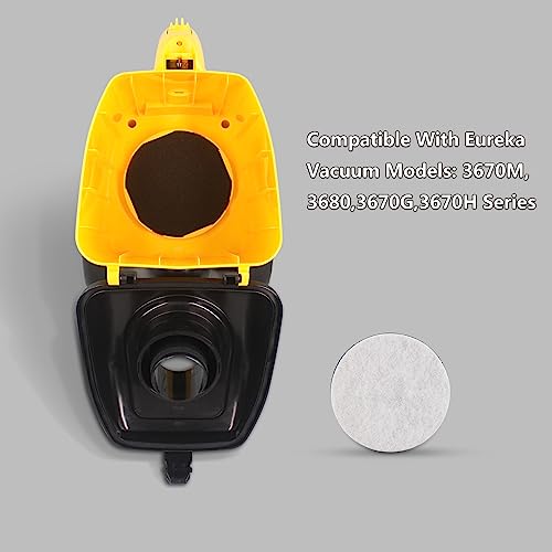 CPAI Replacement Filter for Eureka 3670M Canister Vacuum,Compatible with Models 3670M,3680,3670G,3670H Series (4 Pack)