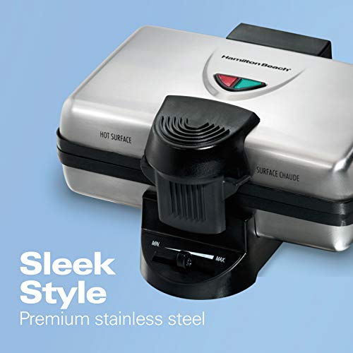Hamilton Beach 2-Slice Non-Stick Belgian Waffle Maker & 2 Slice Extra Wide Slot Toaster With Shade Selector, Toast Boost, Auto Shutoff, Black (22633) #TOP3