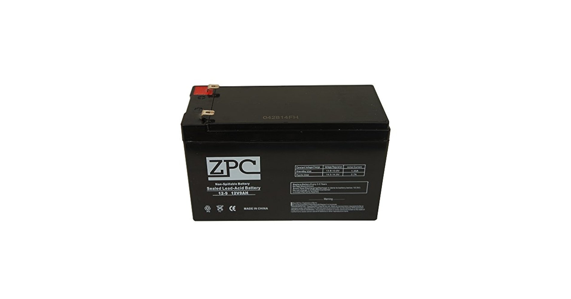 Amazon.com: ZPC 12V 9Ah Sealed Lead Acid (SLA) Battery (ZPC