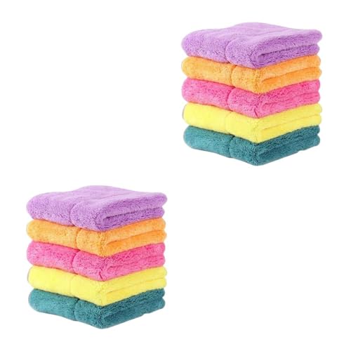 PATKAW 2 Juegos Trapo De Limpieza Kitchen Towels Trapillo Cleanseen Bayeta Paños Cleanseen Paños para Limpiar Platos Paños De Cocina para El Hogar Fibra De Bambu 5 Piezas * 2