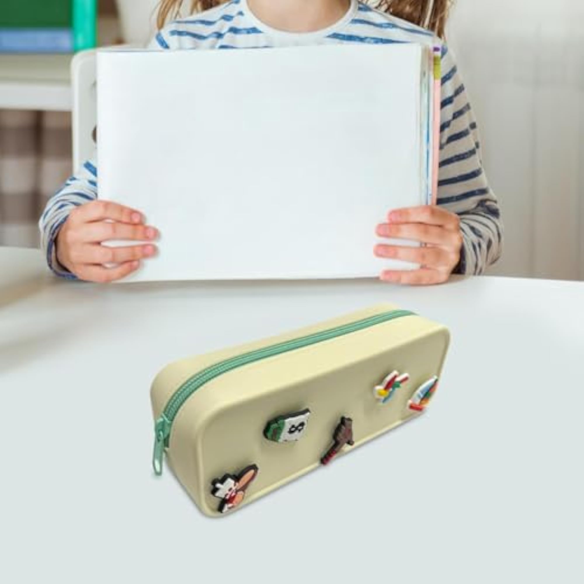 DIY Silicone Pencil Case Waterproof Makeup Pouch for Children