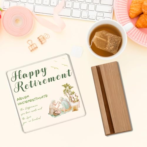 Image of Acrylic decoration Retirement Gifts for Women Men,Happy Acrylic Retirement Gifts,Coworker Teacher Nurse Boss Retired Gifts with Gag Gifts for Retirees-retire gift for retired cadre worker