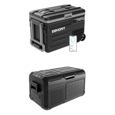 EUHOMY 12 Volt Car Refrigerator Bundle - 49 Quart & 19 QT Portable Freezers with Wheels for Camping, Trip, Truck, Home