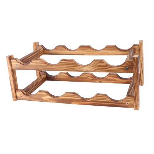 Soporte de botella de vino de madera diseño moderno miniatura 1
