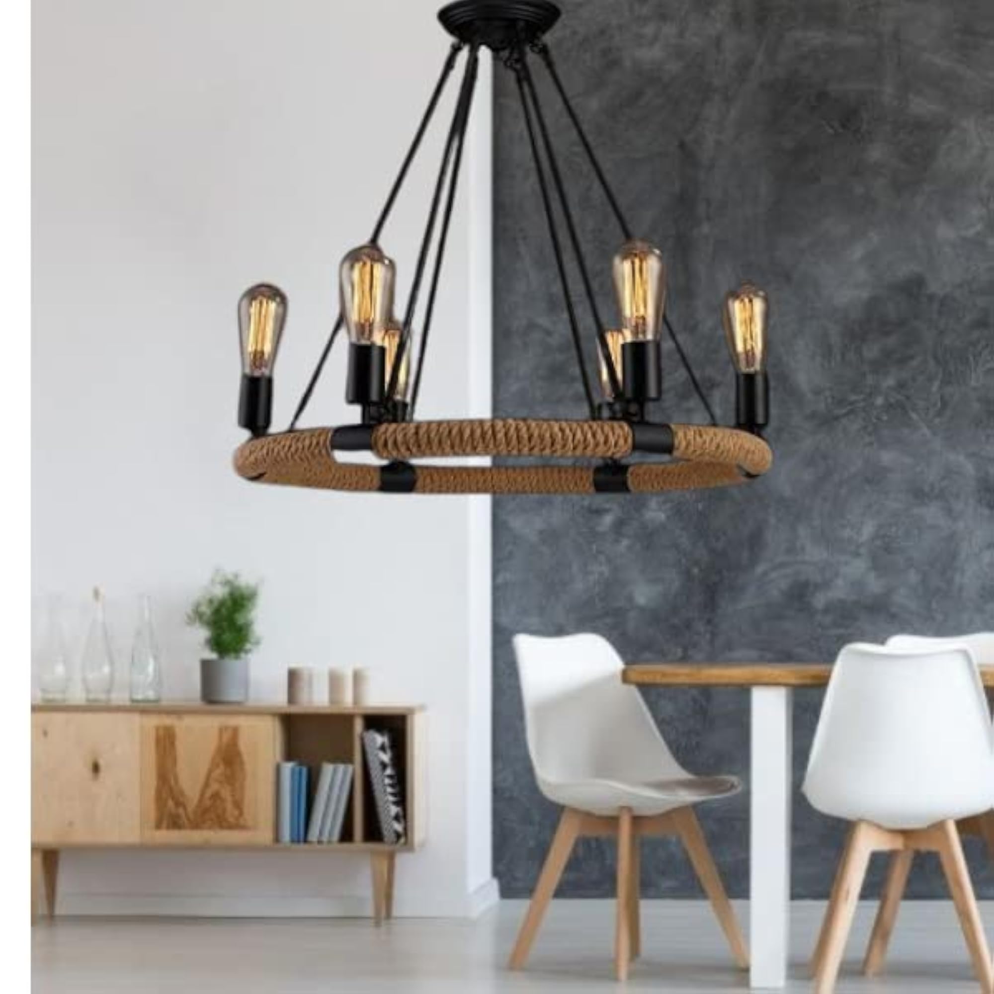 6 Light Circular Design Chandelier Jhoomer Ceiling Light