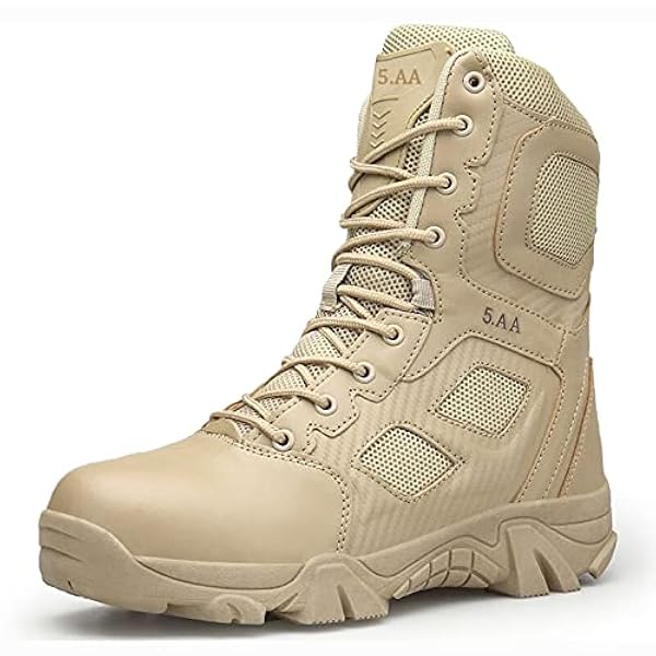 hongrenamz Vandringsskor för män vattentåliga klättring vandring campingstövlar hög topp promenadsko sand-EU43/US9