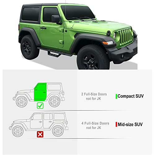 Estribos laterales negros para Jeep Wrangler JL 2018-2026 miniatura 2